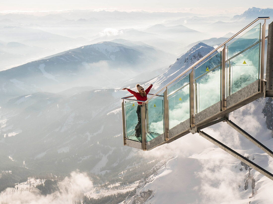 Treppe ins Nichts mit herrlichem Blick